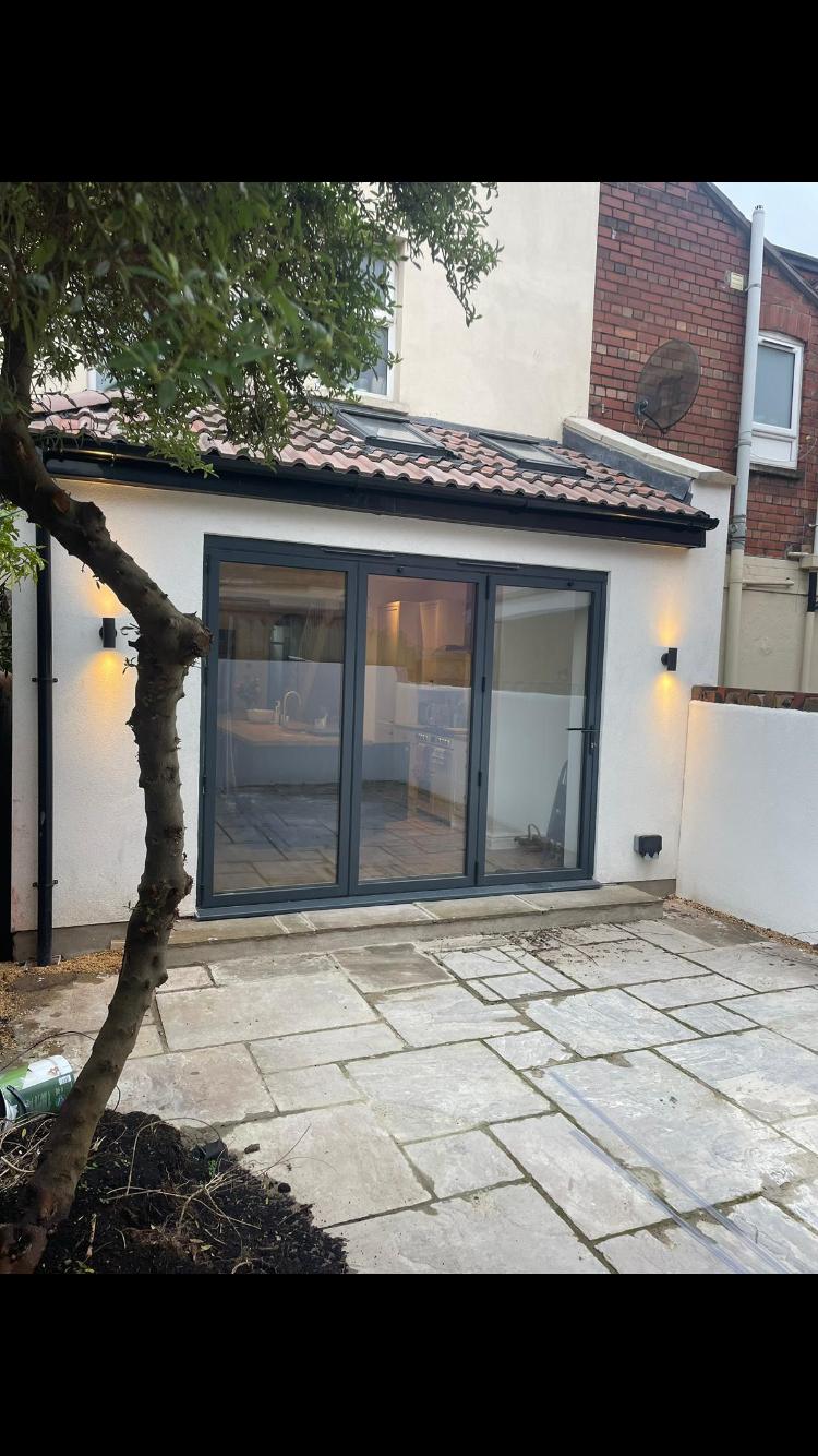 Rear extension build in progress