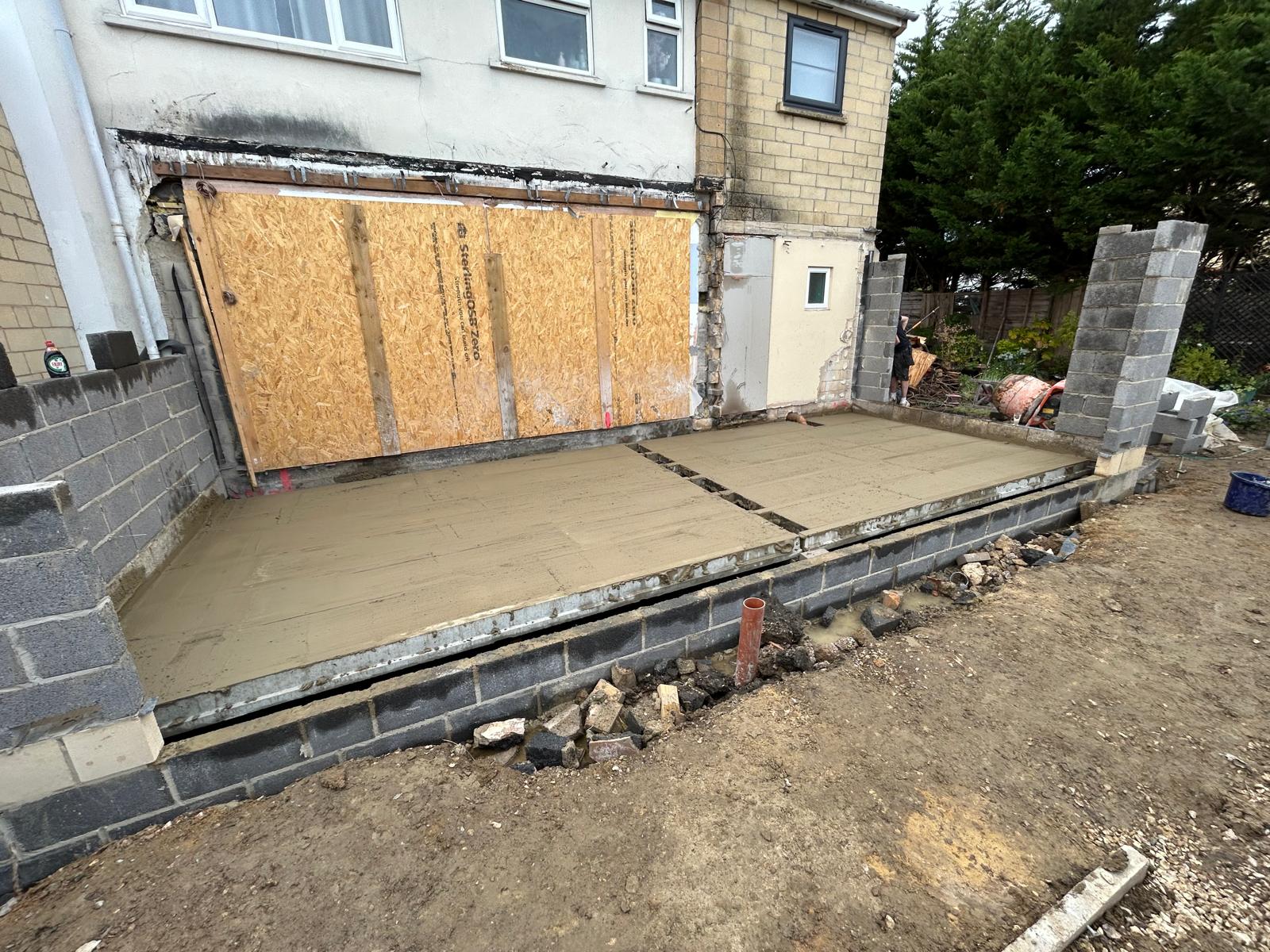 Rear extension build in Trowbridge