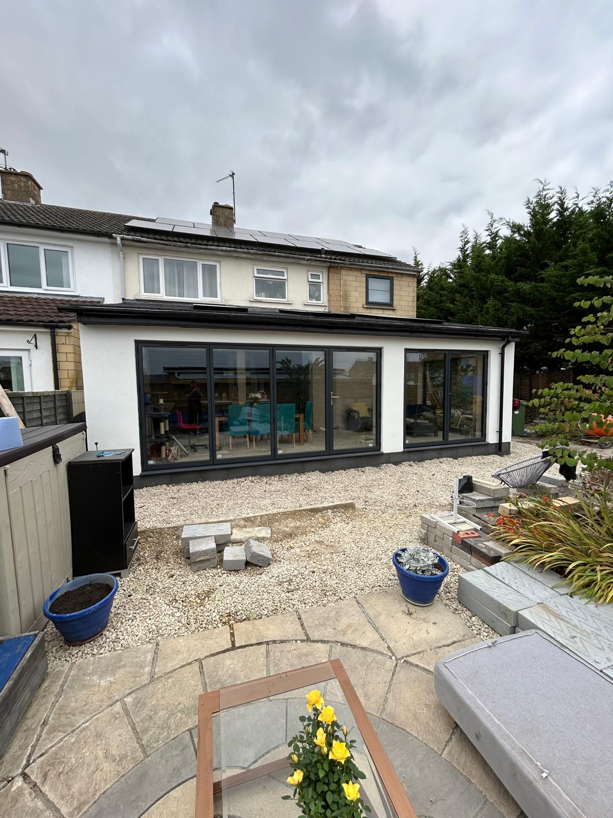 Rear extension foundations and blockwork