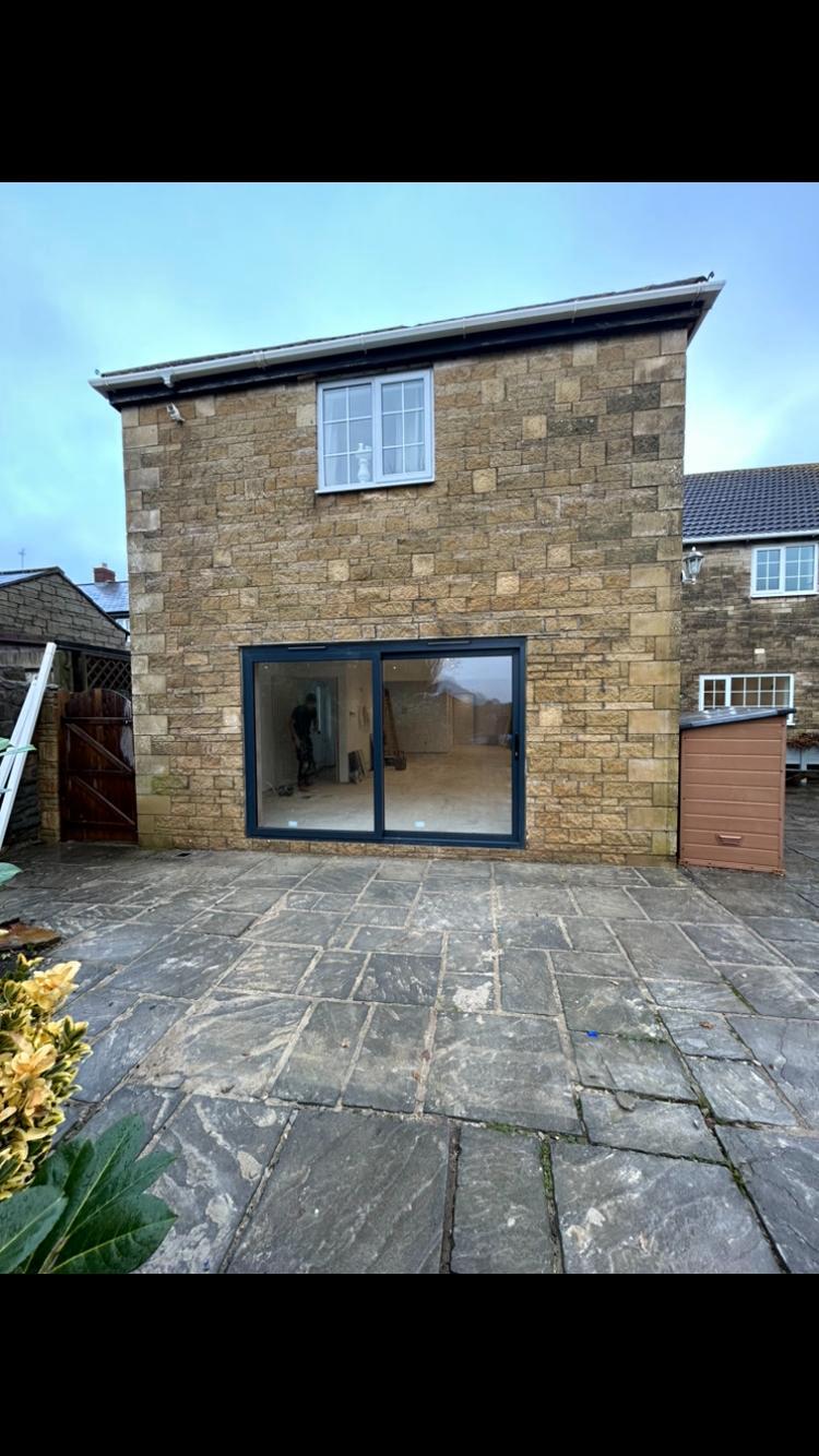 Structural steel RSJ beam installation