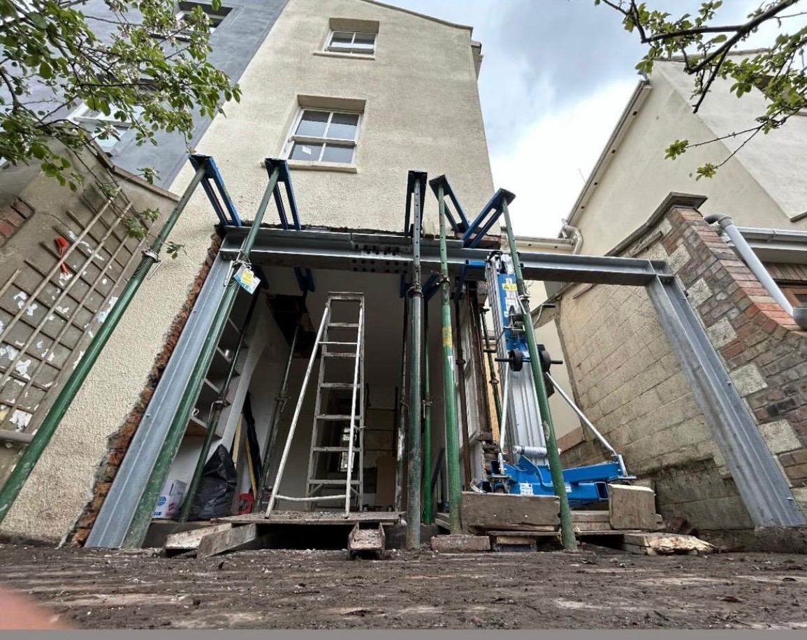 Structural steel installation in Bristol